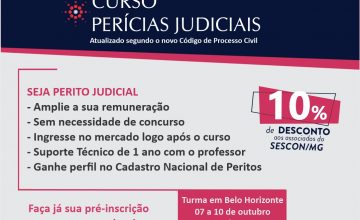 CURSO PERÍCIAS JUDICIAIS EM BELO HORIZONTE/MG